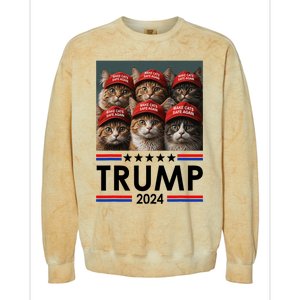 Donald Trump Make Cats Safe Again 2024 Debate Funny 2024 Election Colorblast Crewneck Sweatshirt