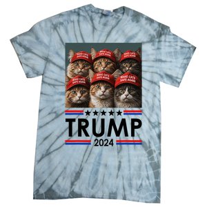 Donald Trump Make Cats Safe Again 2024 Debate Funny 2024 Election Tie-Dye T-Shirt