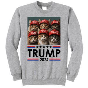 Donald Trump Make Cats Safe Again 2024 Debate Funny 2024 Election Tall Sweatshirt