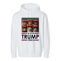 Donald Trump Make Cats Safe Again 2024 Debate Funny 2024 Election Garment-Dyed Fleece Hoodie