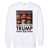 Donald Trump Make Cats Safe Again 2024 Debate Funny 2024 Election Garment-Dyed Sweatshirt