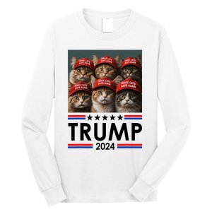 Donald Trump Make Cats Safe Again 2024 Debate Funny 2024 Election Long Sleeve Shirt