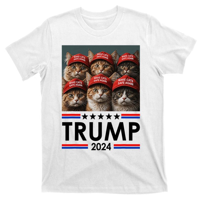 Donald Trump Make Cats Safe Again 2024 Debate Funny 2024 Election T-Shirt