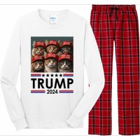 Donald Trump Make Cats Safe Again 2024 Debate Funny 2024 Election Long Sleeve Pajama Set