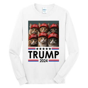 Donald Trump Make Cats Safe Again 2024 Debate Funny 2024 Election Tall Long Sleeve T-Shirt