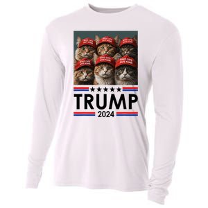 Donald Trump Make Cats Safe Again 2024 Debate Funny 2024 Election Cooling Performance Long Sleeve Crew