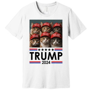 Donald Trump Make Cats Safe Again 2024 Debate Funny 2024 Election Premium T-Shirt