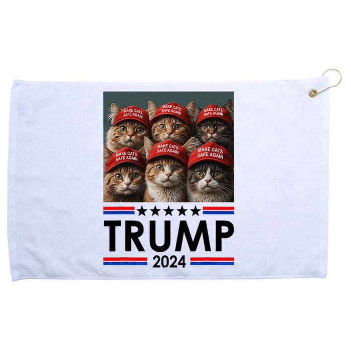 Donald Trump Make Cats Safe Again 2024 Debate Funny 2024 Election Grommeted Golf Towel