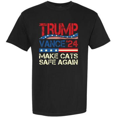 Donald Trump Make Cats Safe Again 2024 Debate Funny Garment-Dyed Heavyweight T-Shirt