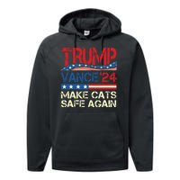 Donald Trump Make Cats Safe Again 2024 Debate Funny Performance Fleece Hoodie