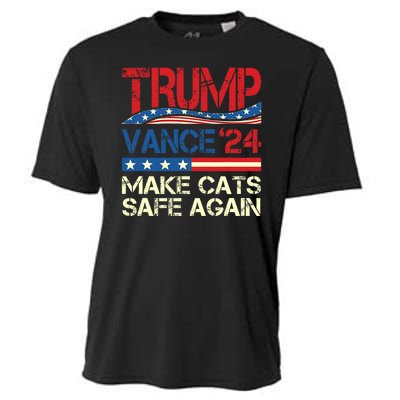 Donald Trump Make Cats Safe Again 2024 Debate Funny Cooling Performance Crew T-Shirt