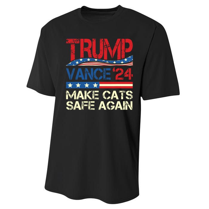 Donald Trump Make Cats Safe Again 2024 Debate Funny Performance Sprint T-Shirt