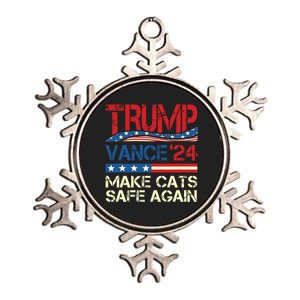 Donald Trump Make Cats Safe Again 2024 Debate Funny Metallic Star Ornament