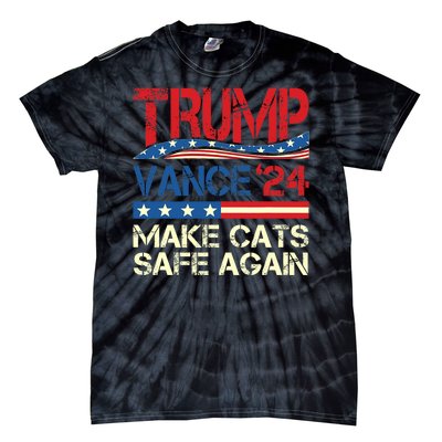 Donald Trump Make Cats Safe Again 2024 Debate Funny Tie-Dye T-Shirt