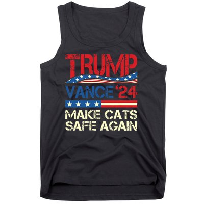 Donald Trump Make Cats Safe Again 2024 Debate Funny Tank Top