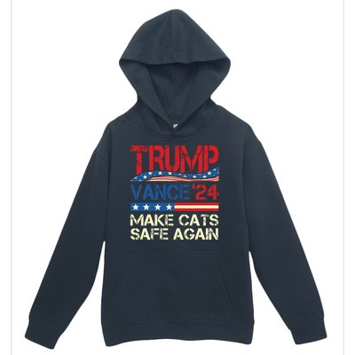 Donald Trump Make Cats Safe Again 2024 Debate Funny Urban Pullover Hoodie