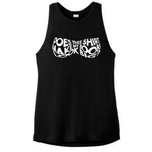 Does This Make My Boobs Look Big Funny Novelty Ladies PosiCharge Tri-Blend Wicking Tank