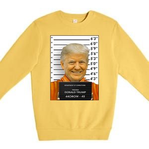 Donald Trump Mugshot Jail Prison Premium Crewneck Sweatshirt