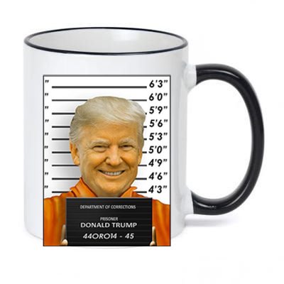 Donald Trump Mugshot Jail Prison 11oz Black Color Changing Mug