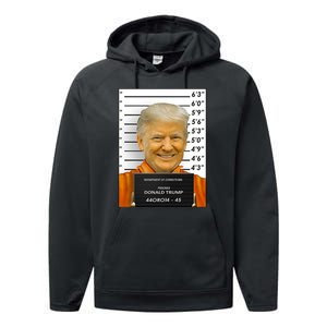 Donald Trump Mugshot Jail Prison Performance Fleece Hoodie