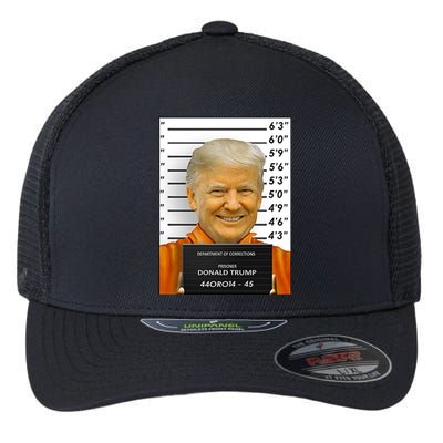 Donald Trump Mugshot Jail Prison Flexfit Unipanel Trucker Cap