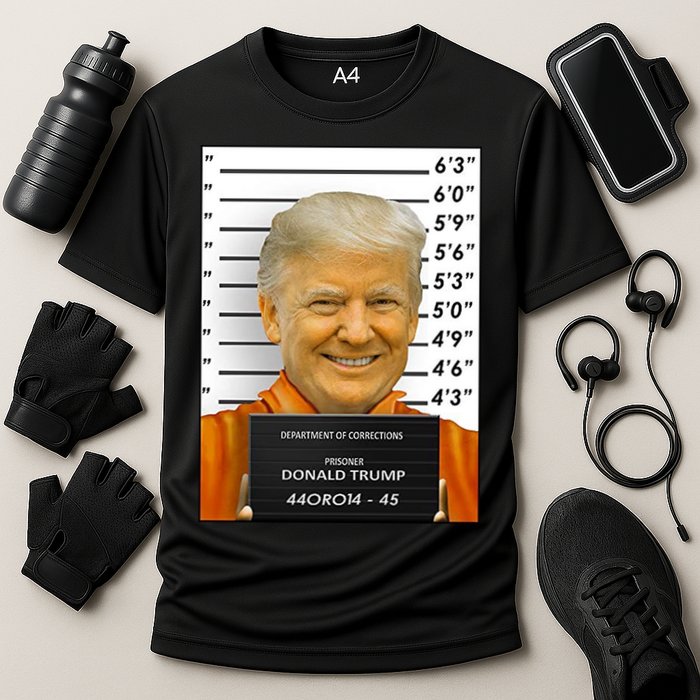 Donald Trump Mugshot Jail Prison Performance Shirt