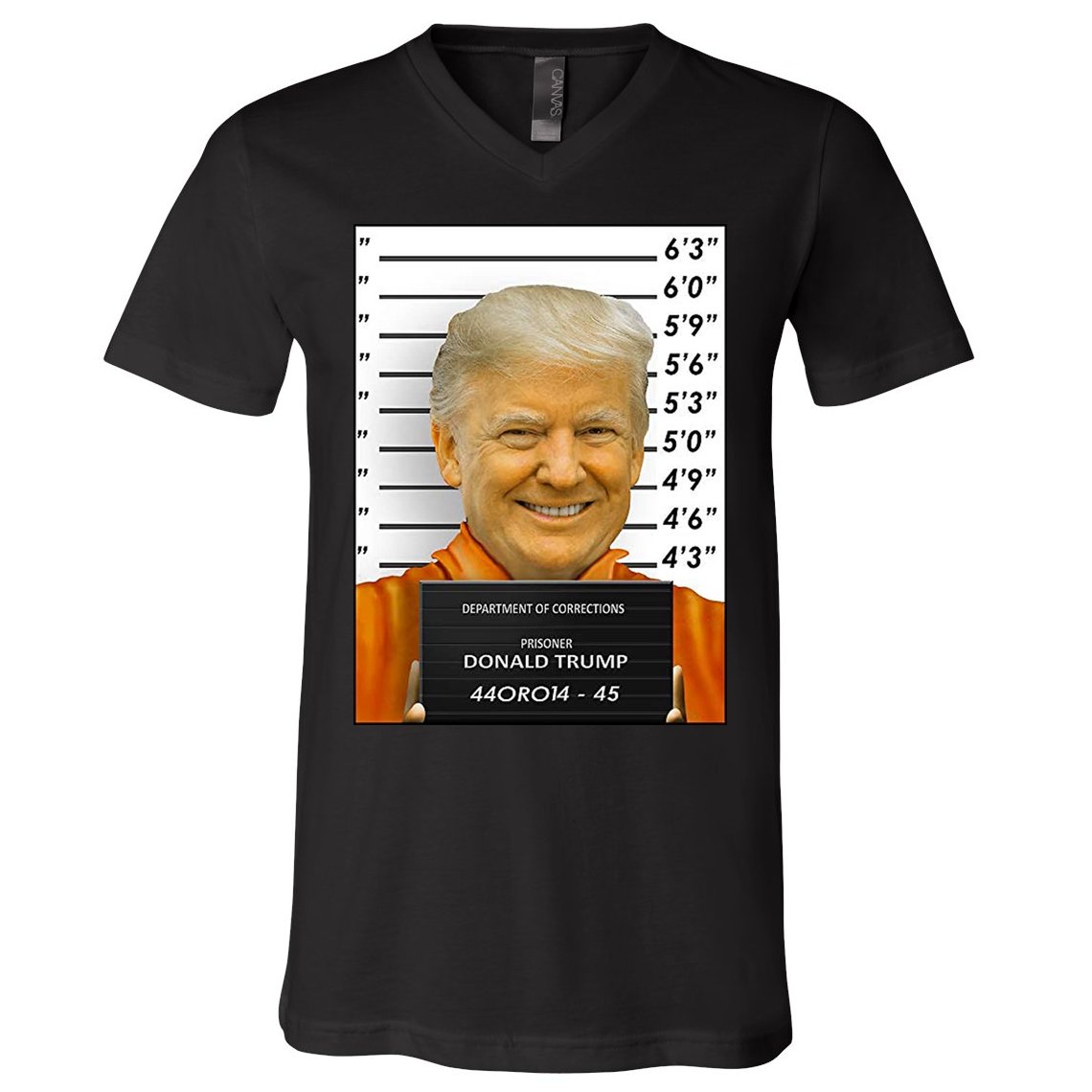 Donald Trump Mugshot Jail Prison V-Neck T-Shirt
