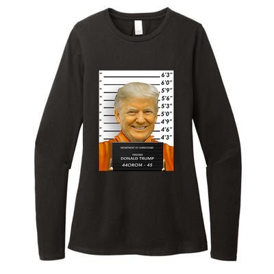 Donald Trump Mugshot Jail Prison Womens CVC Long Sleeve Shirt