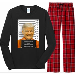 Donald Trump Mugshot Jail Prison Long Sleeve Pajama Set