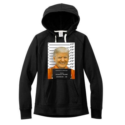 Donald Trump Mugshot Jail Prison Women's Fleece Hoodie