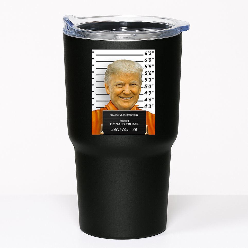 Donald Trump Mugshot Jail Prison Tumbler