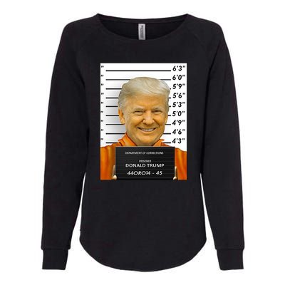 Donald Trump Mugshot Jail Prison Womens California Wash Sweatshirt