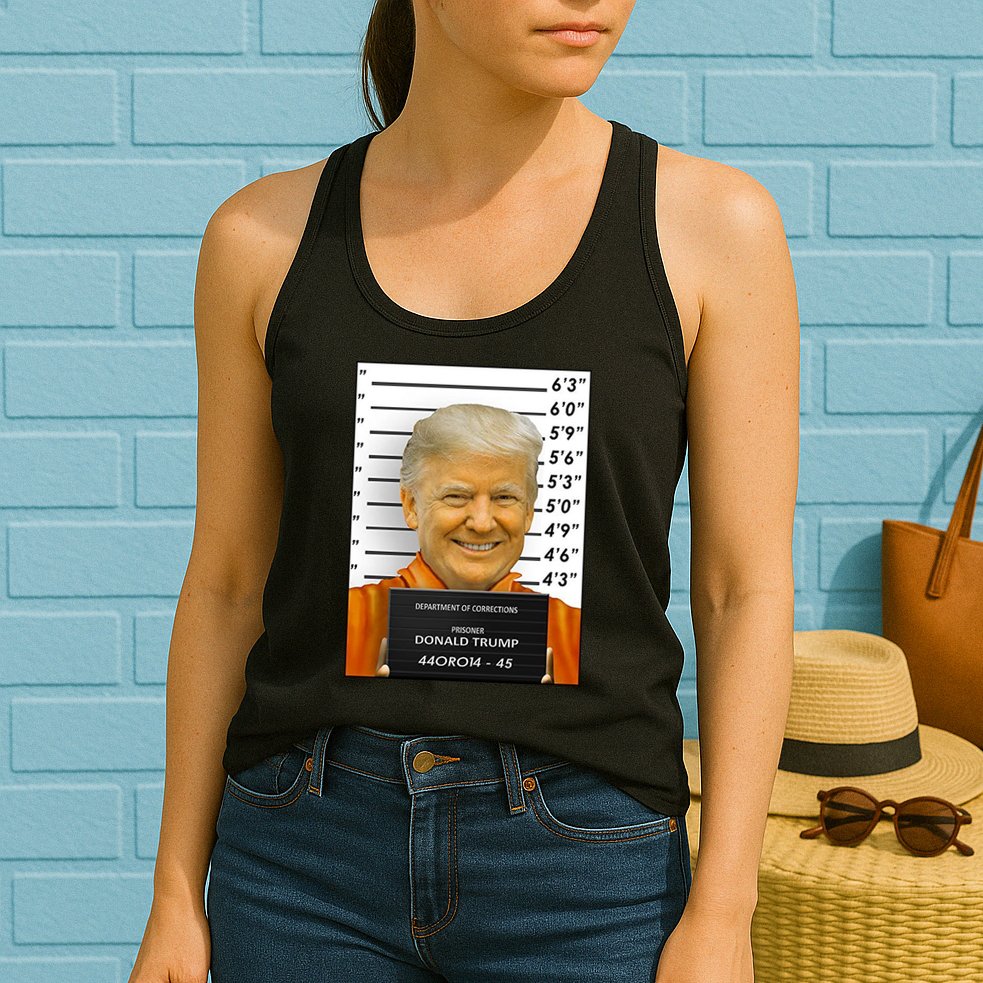 Donald Trump Mugshot Jail Prison Womens Tank Top