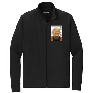 Donald Trump Mugshot Jail Prison Stretch Full-Zip Cadet Jacket