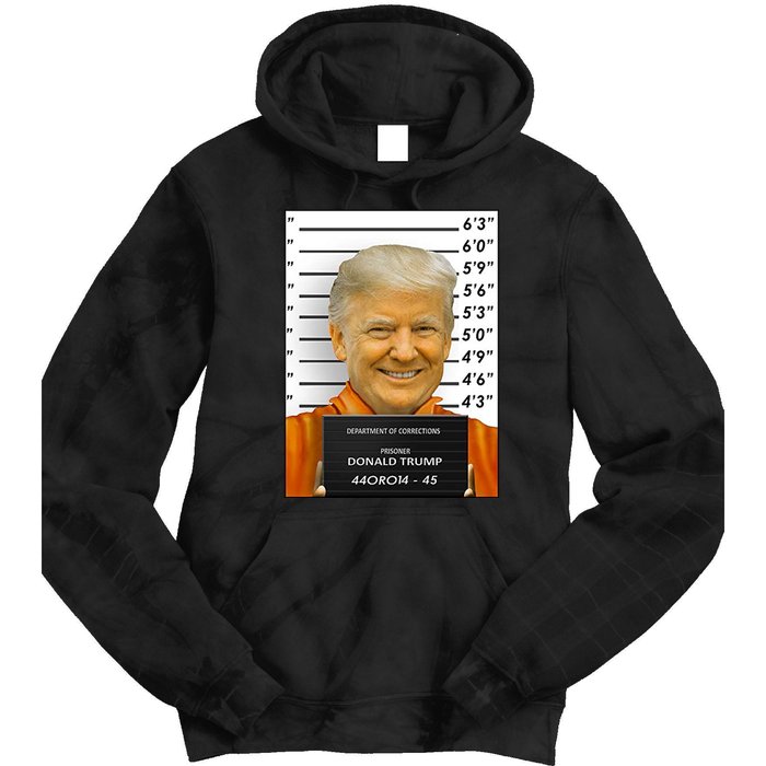 Donald Trump Mugshot Jail Prison Tie Dye Hoodie