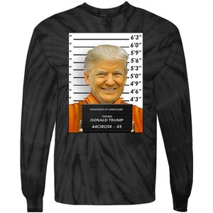 Donald Trump Mugshot Jail Prison Tie-Dye Long Sleeve Shirt