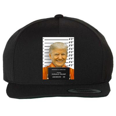 Donald Trump Mugshot Jail Prison Wool Snapback Cap