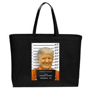 Donald Trump Mugshot Jail Prison Cotton Canvas Jumbo Tote