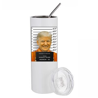 Donald Trump Mugshot Jail Prison Stainless Steel Tumbler