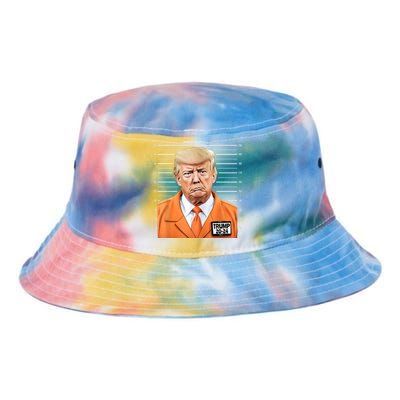 Donald Trump Mug Shot 2024 Orange Jail Suit Tie Dye Newport Bucket Hat