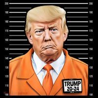 Donald Trump Mug Shot 2024 Orange Jail Suit Impact Tech Backpack