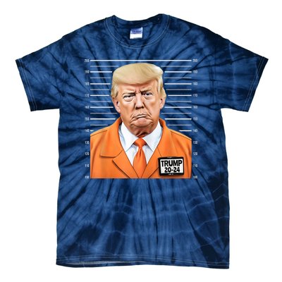 Donald Trump Mug Shot 2024 Orange Jail Suit Tie-Dye T-Shirt