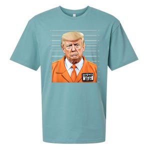 Donald Trump Mug Shot 2024 Orange Jail Suit Sueded Cloud Jersey T-Shirt