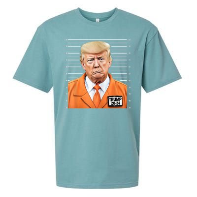 Donald Trump Mug Shot 2024 Orange Jail Suit Sueded Cloud Jersey T-Shirt