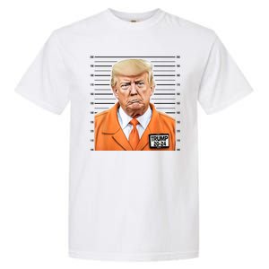 Donald Trump Mug Shot 2024 Orange Jail Suit Garment-Dyed Heavyweight T-Shirt