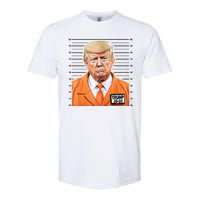 Donald Trump Mug Shot 2024 Orange Jail Suit Softstyle CVC T-Shirt