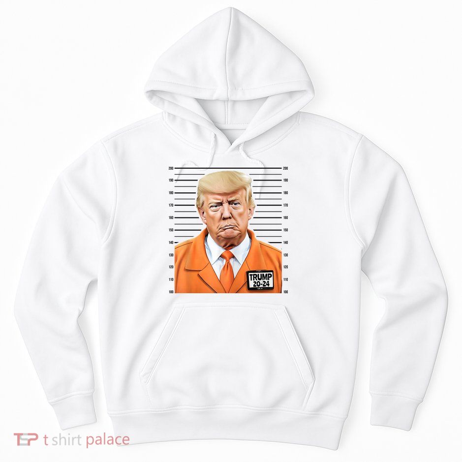 Donald Trump Mug Shot 2024 Orange Jail Suit Hoodie
