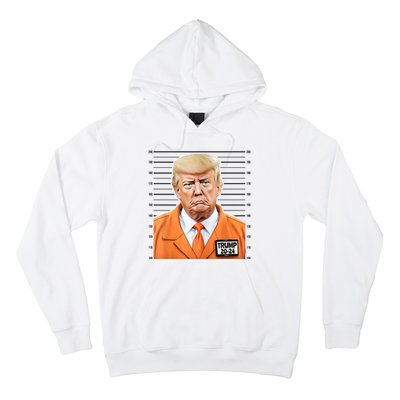 Donald Trump Mug Shot 2024 Orange Jail Suit Hoodie