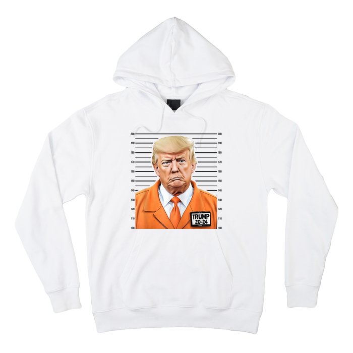 Donald Trump Mug Shot 2024 Orange Jail Suit Hoodie