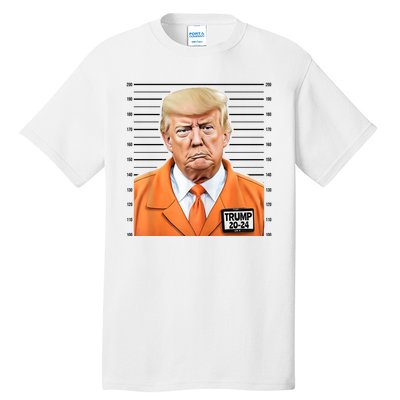 Donald Trump Mug Shot 2024 Orange Jail Suit Tall T-Shirt